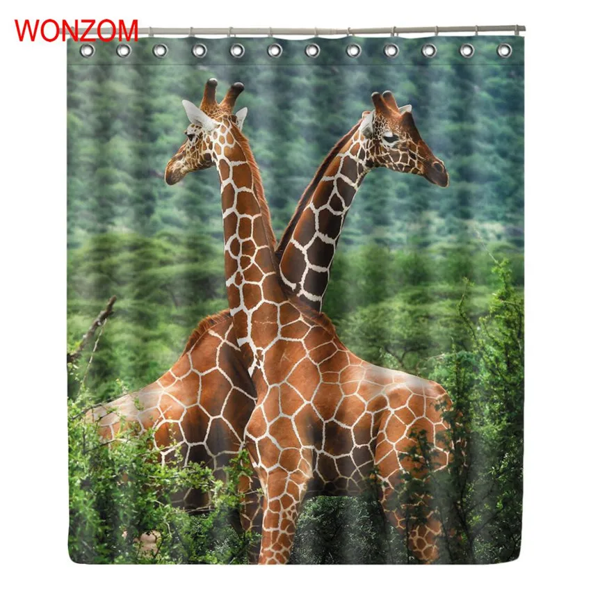 WONZOM Giraffe Shower Curtains Bathroom With 12 Hooks Waterproof Accessories For Decor Modern Animal Bath Curtain Gift
WONZOM Giraffe Shower Curtains Bathroom With 12 Hooks Waterproof Accessories For Decor Modern Animal Bath Curtain Gift
