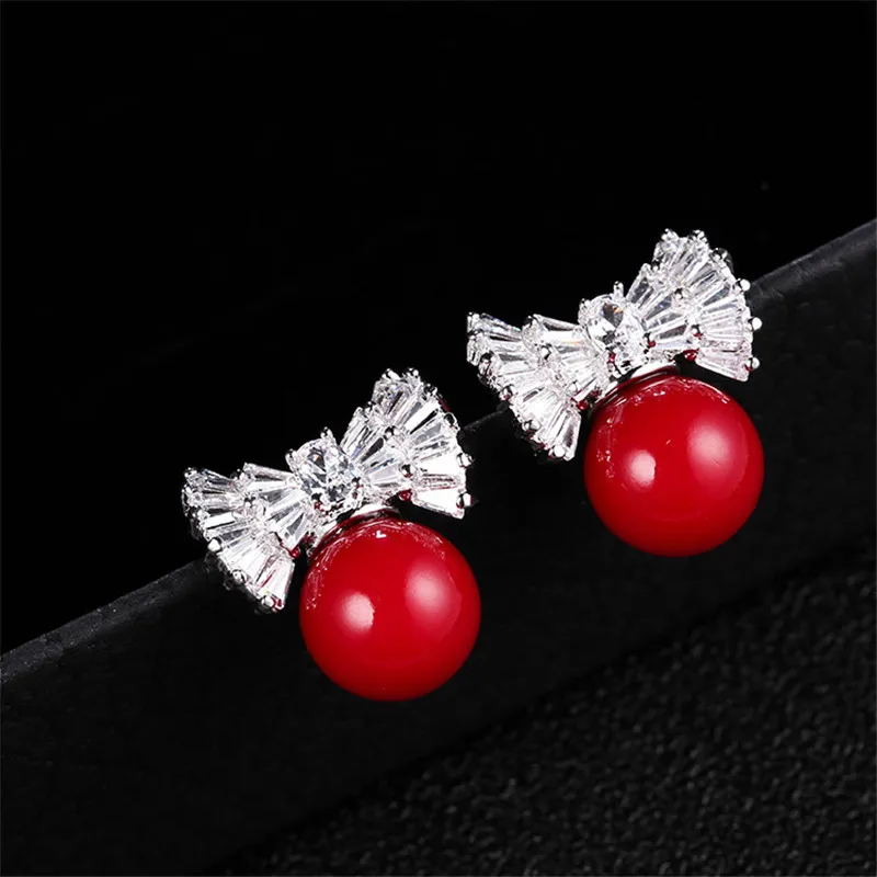 925 Silver Stud Fashion Zircon Pearls Stud Earrings Sweet Girl Bride Jewelry Gifts
925 Silver Stud Fashion Zircon Pearls Stud Earrings Sweet Girl Bride Jewelry Gifts