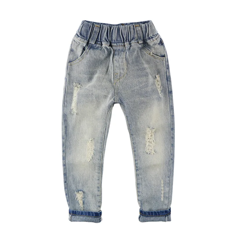 Fashion Boys Jeans Baby Girls Jeans Children Clothing Elastic Waist Casual Ripped Denim Pants Trousers Kids Clothes For Boy Girl
Fashion Boys Jeans Baby Girls Jeans Children Clothing Elastic Waist Casual Ripped Denim Pants Trousers Kids Clothes For Boy Girl
