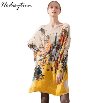 Hodisytian Woolen Women Knitted Sweater Cartoon Pullovers Batwing Sleeve Outerwear O neck Casual Loose Tunic Female Oversize
Hodisytian Woolen Women Knitted Sweater Cartoon Pullovers Batwing Sleeve Outerwear O neck Casual Loose Tunic Female Oversize