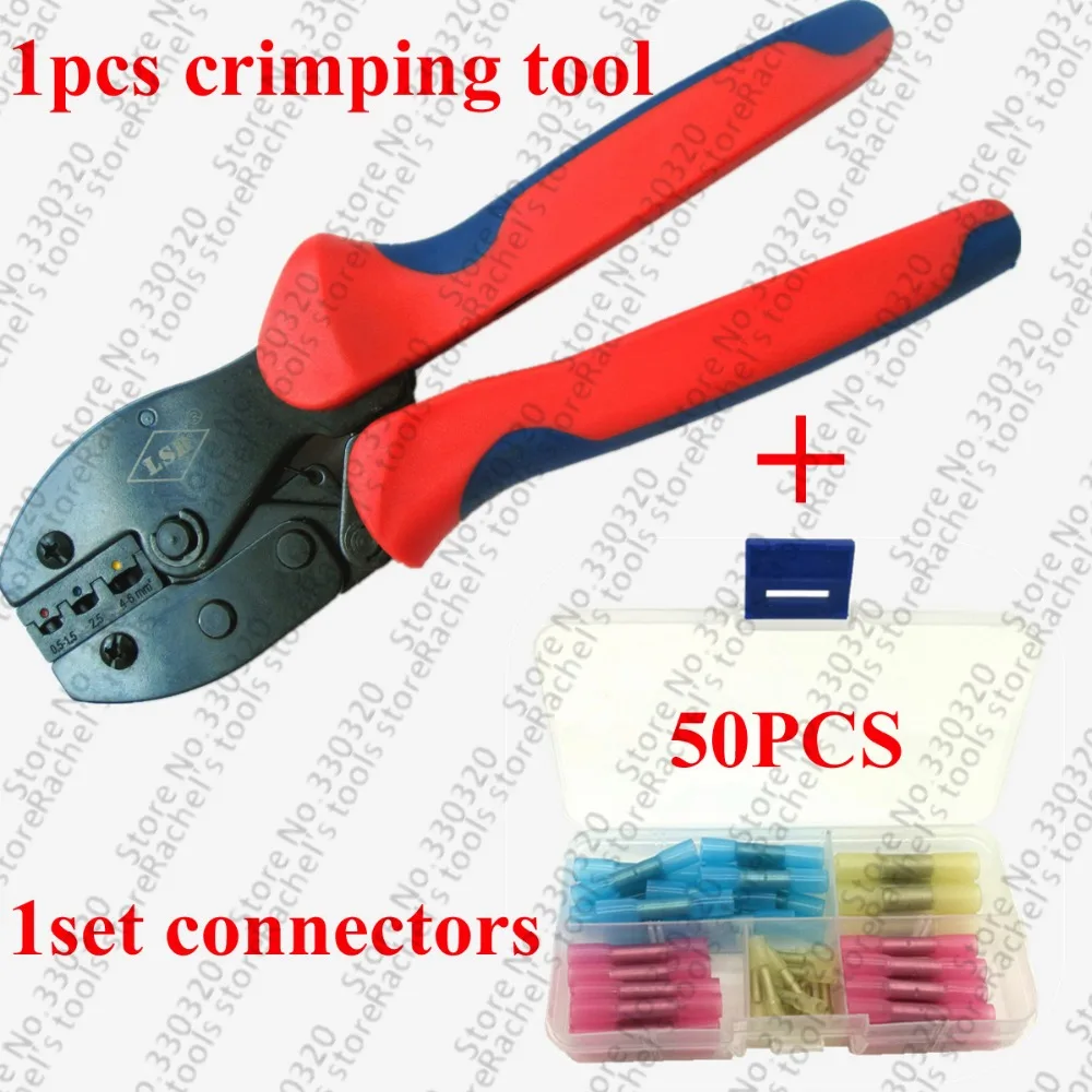 1PCS hand terminal crimping pliers with 50pcs Heat Shrink Butt Wire Crimp Terminal Connector
1PCS hand terminal crimping pliers with 50pcs Heat Shrink Butt Wire Crimp Terminal Connector