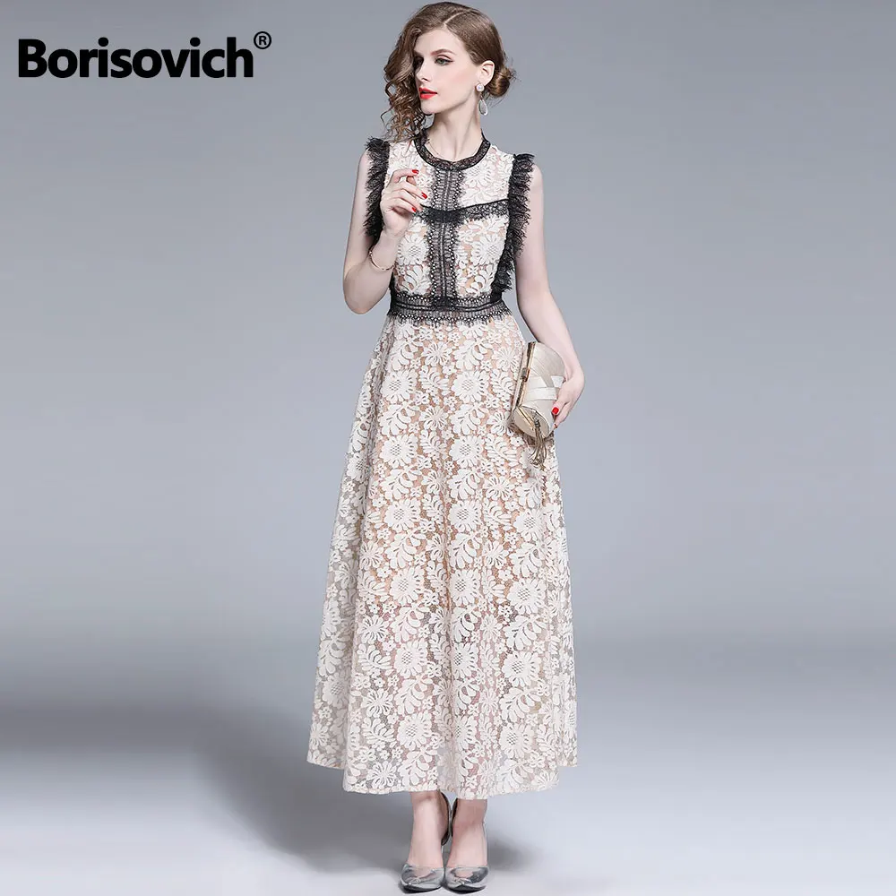Borisovich Women Elegant Party Dresses New 2019 Summer England Style Sleeveless Ruffles Luxury Female Lace Long Dress N1332
Borisovich Women Elegant Party Dresses New 2019 Summer England Style Sleeveless Ruffles Luxury Female Lace Long Dress N1332