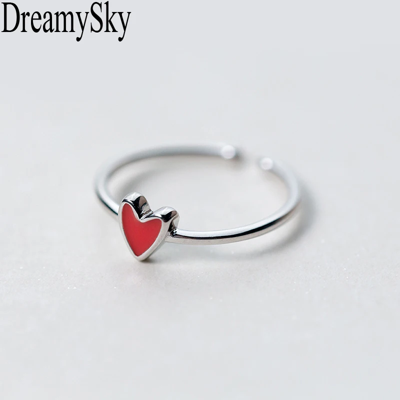 DreamySky 100% Real 925 Sterling Silver Rings For Women Red Heart Ring sterling-silver-jewelry
DreamySky 100% Real 925 Sterling Silver Rings For Women Red Heart Ring sterling-silver-jewelry