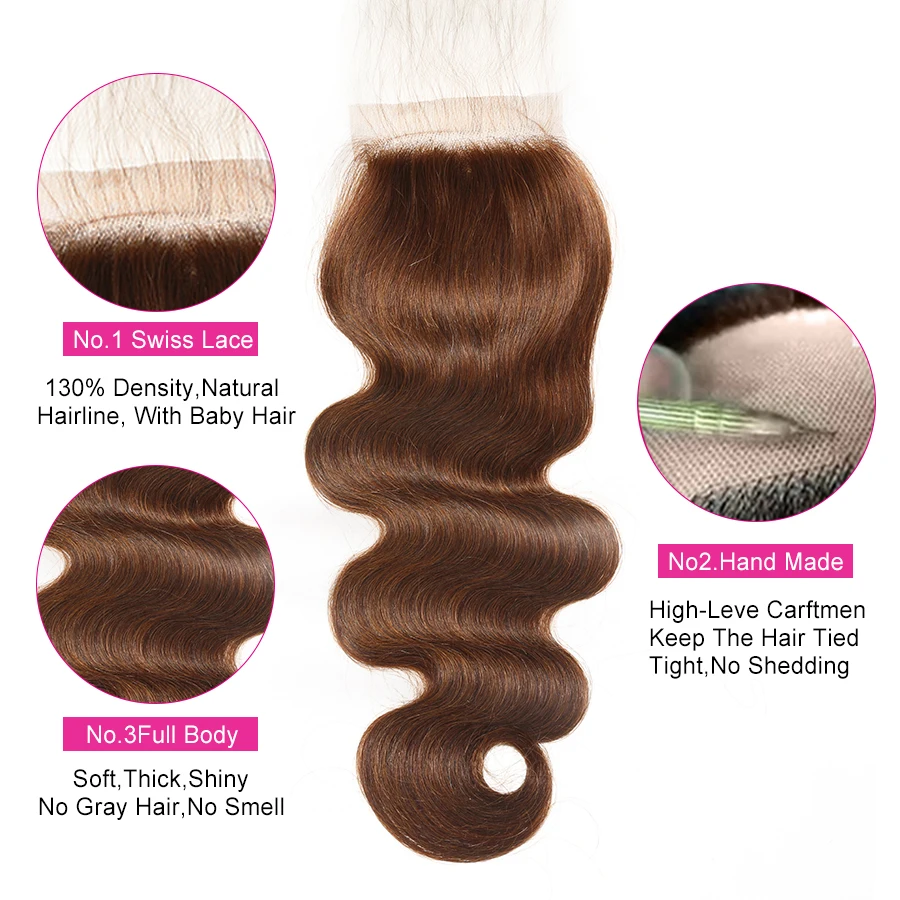 human hair bundles with closure (10)