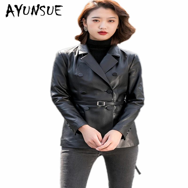 AYUNSUE Autumn Genuine Leather Jacket Women Clothes 2019 Fashion Streetwear Moto Sheepskin Coat + Belt Chaqueta Mujer 9901 LW732
AYUNSUE Autumn Genuine Leather Jacket Women Clothes 2019 Fashion Streetwear Moto Sheepskin Coat + Belt Chaqueta Mujer 9901 LW732