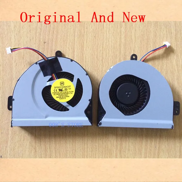 New CPU Cooling Cooler Fan For ASUS X84 X84L A83SV X54h A53S K53 K53S X84H X53S X43 X43S P43SJ P43E P53E DFS531205HC0T DC5V 0.5A
New CPU Cooling Cooler Fan For ASUS X84 X84L A83SV X54h A53S K53 K53S X84H X53S X43 X43S P43SJ P43E P53E DFS531205HC0T DC5V 0.5A
