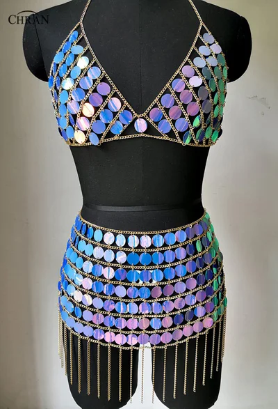 Chran Seascale Chain Bra Bralete Top Disco Skirt Party Dress Beach Cover Up Ibiza Harness Necklace EDM Festival Jewelry CRS221
Chran Seascale Chain Bra Bralete Top Disco Skirt Party Dress Beach Cover Up Ibiza Harness Necklace EDM Festival Jewelry CRS221