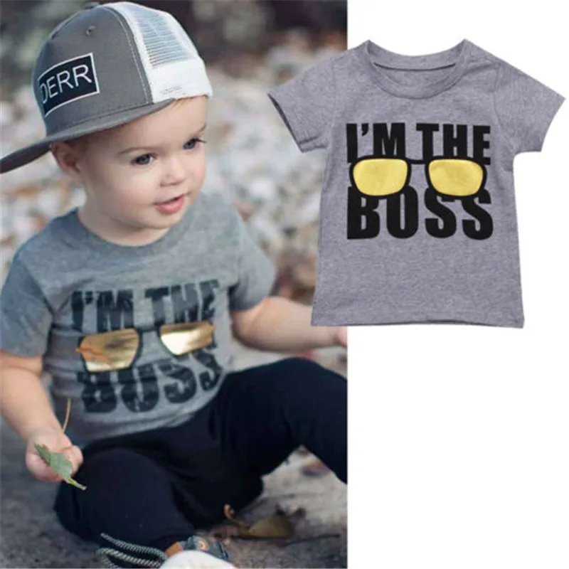 Summer Children Baby Boy T-shirt Clothes Kids Short Sleeve Casual Tees BOSS Printed Cotton Gray Tops T-shirts 1-6 Years
Summer Children Baby Boy T-shirt Clothes Kids Short Sleeve Casual Tees BOSS Printed Cotton Gray Tops T-shirts 1-6 Years