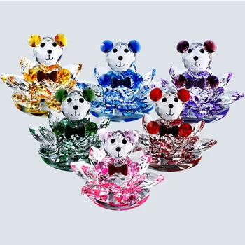 K5 Crystal Lotus Flower Small Bear Figurine Miniature Fengshui Ornaments Home Decoration Accessories Modern Wedding Party Gifts
K5 Crystal Lotus Flower Small Bear Figurine Miniature Fengshui Ornaments Home Decoration Accessories Modern Wedding Party Gifts
