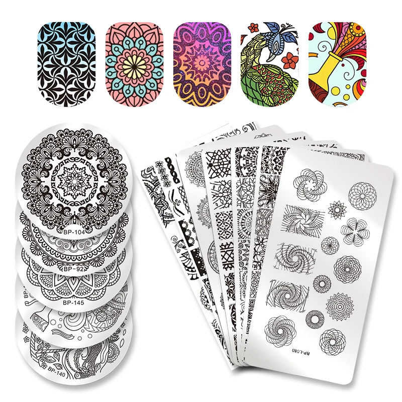 BORN PRETTY Rectangle Round Nail Stamping Plates Template Floral Lace Design Spiral Screw Mandala Manicure Nail Art Image Plate
BORN PRETTY Rectangle Round Nail Stamping Plates Template Floral Lace Design Spiral Screw Mandala Manicure Nail Art Image Plate