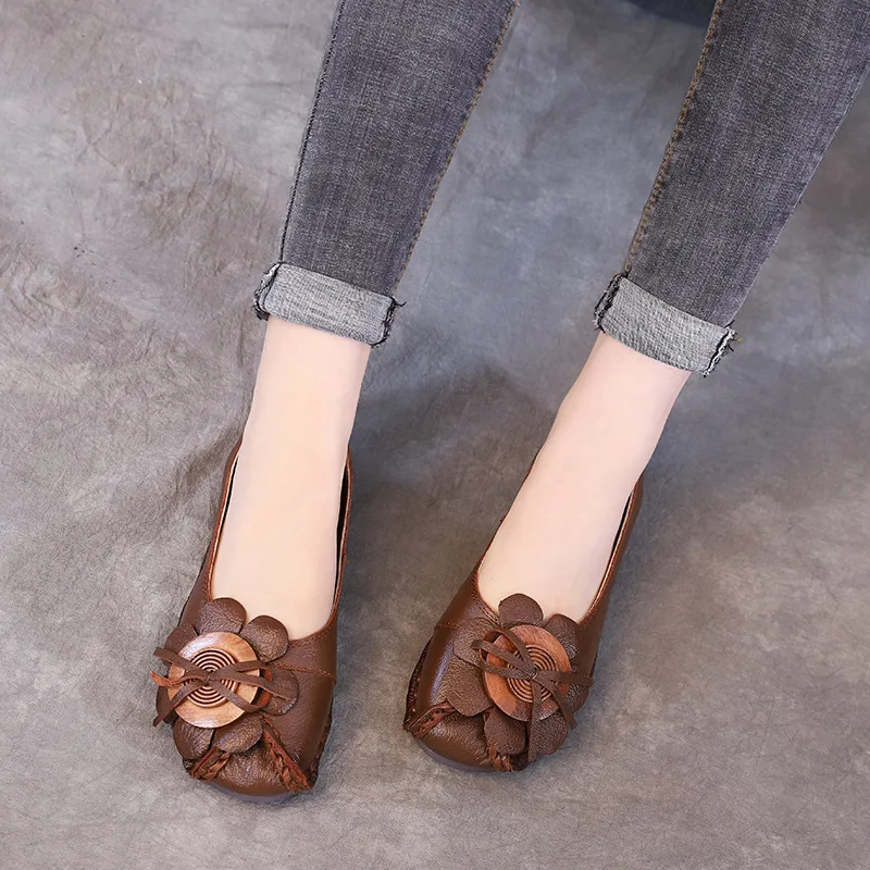 Ethnic Style Women's Flat Shoes Real Leather Shoes Flat Vintage Soft Women Casual Shoes Flats Spring Autumn Slip On Loafers
Ethnic Style Women's Flat Shoes Real Leather Shoes Flat Vintage Soft Women Casual Shoes Flats Spring Autumn Slip On Loafers