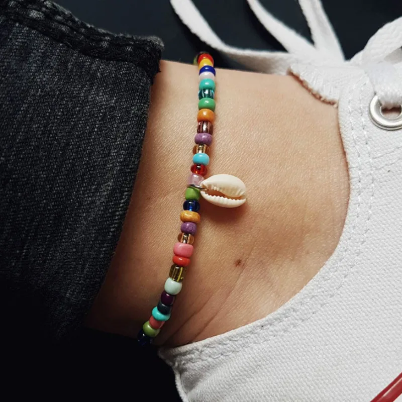 Multicolor Beaded Seashell Ankle Bracelet Bohemian Glass Beads Gem Stone Candy Color Women Anklets
Multicolor Beaded Seashell Ankle Bracelet Bohemian Glass Beads Gem Stone Candy Color Women Anklets