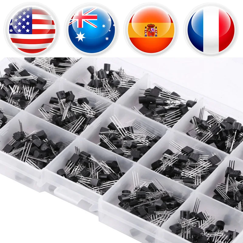 600Pcs 15 Types TO-92 Assortment Transistor Box Kit Semiconductor Triode Three Pin Transistor Mixed Transistors
600Pcs 15 Types TO-92 Assortment Transistor Box Kit Semiconductor Triode Three Pin Transistor Mixed Transistors