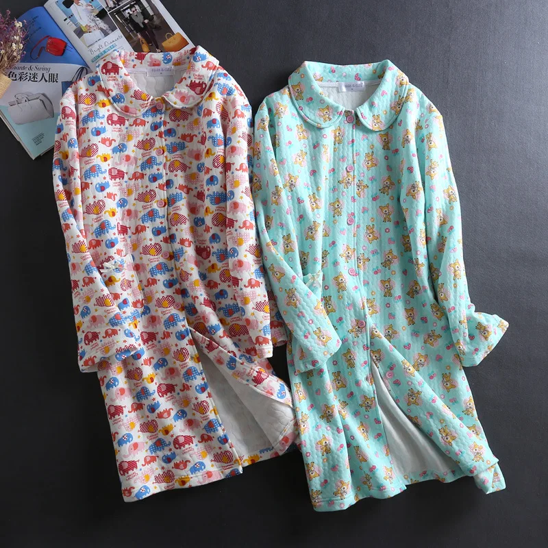Women Night Dress Soft Cotton Lingerie Sleepwear Cute Nighty Winter Thick Warm Nightgown Mint Nightwear
Women Night Dress Soft Cotton Lingerie Sleepwear Cute Nighty Winter Thick Warm Nightgown Mint Nightwear
