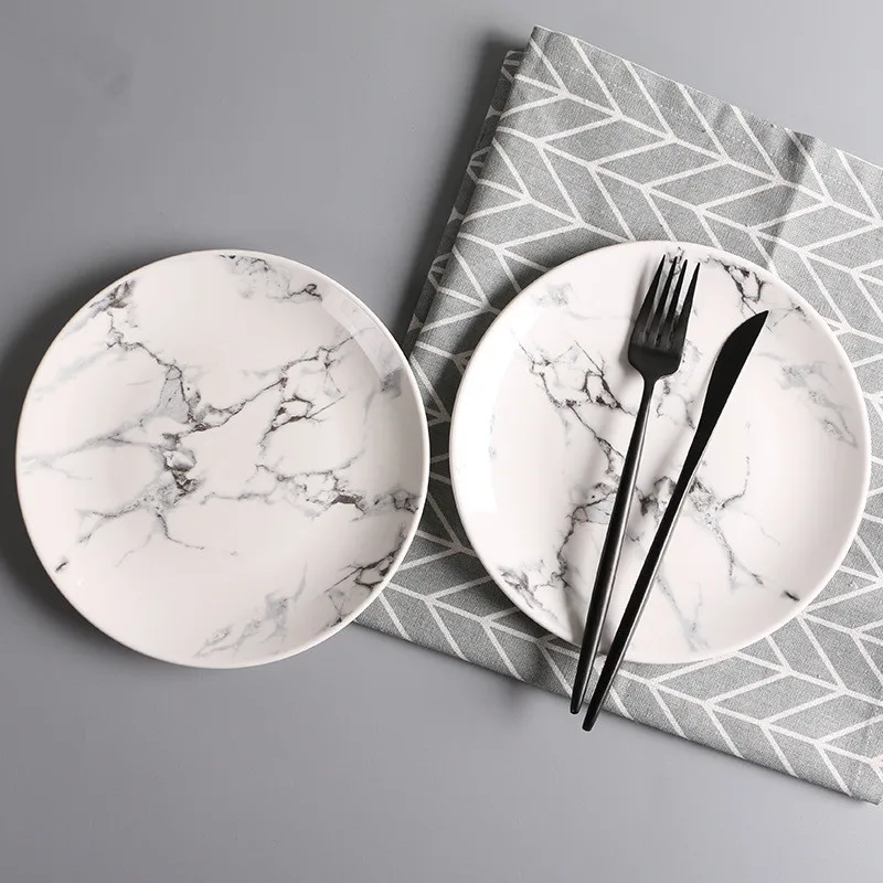 Chic Creative Marble Pattern Ceramics Plate Dinnerware White Plates Tableware Dishes Western Food Porcelain Kitchen Dish 8 inch
Chic Creative Marble Pattern Ceramics Plate Dinnerware White Plates Tableware Dishes Western Food Porcelain Kitchen Dish 8 inch