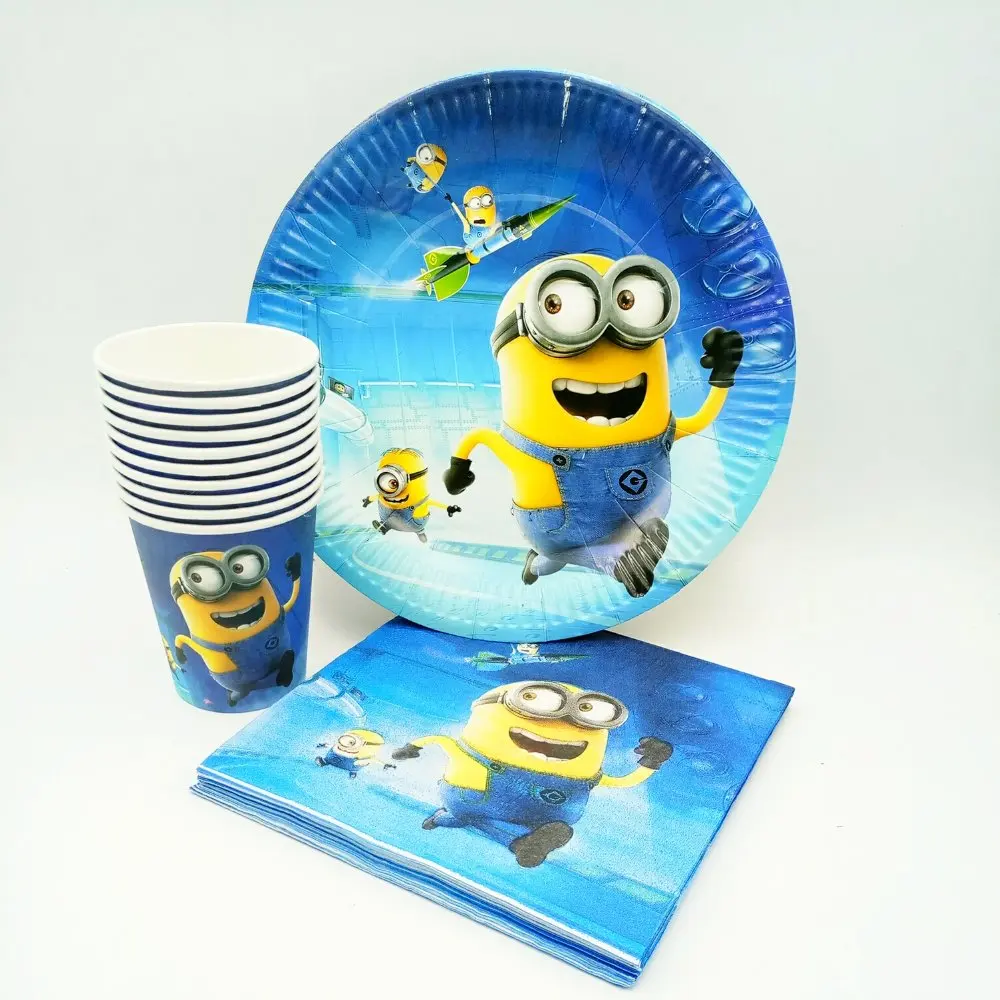 40pcs/set Minions Party Supplies Plate Cup Napkin Baby Shower Disposable Tableware Birthday Party Decoration Favor
40pcs/set Minions Party Supplies Plate Cup Napkin Baby Shower Disposable Tableware Birthday Party Decoration Favor