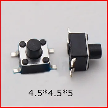 1000pcs/lot SMD 4pin 4.5*4.5*5 MM Tactile Tact Push Button Micro Switch Momentary Free Shipping
1000pcs/lot SMD 4pin 4.5*4.5*5 MM Tactile Tact Push Button Micro Switch Momentary Free Shipping