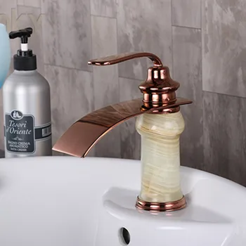 Free shipping Senducs stone rose gold faucet and solid brass bathroom basin sink faucet by luxury gold waterfall mixer taps
Free shipping Senducs stone rose gold faucet and solid brass bathroom basin sink faucet by luxury gold waterfall mixer taps