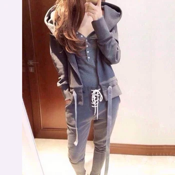 Autumn Winter Fashion Women Casual Hoodie Jacket Sexy Camisole Trousers Tracksuits Sport Cardigan Coat Top Pant 3 pieces Set
Autumn Winter Fashion Women Casual Hoodie Jacket Sexy Camisole Trousers Tracksuits Sport Cardigan Coat Top Pant 3 pieces Set