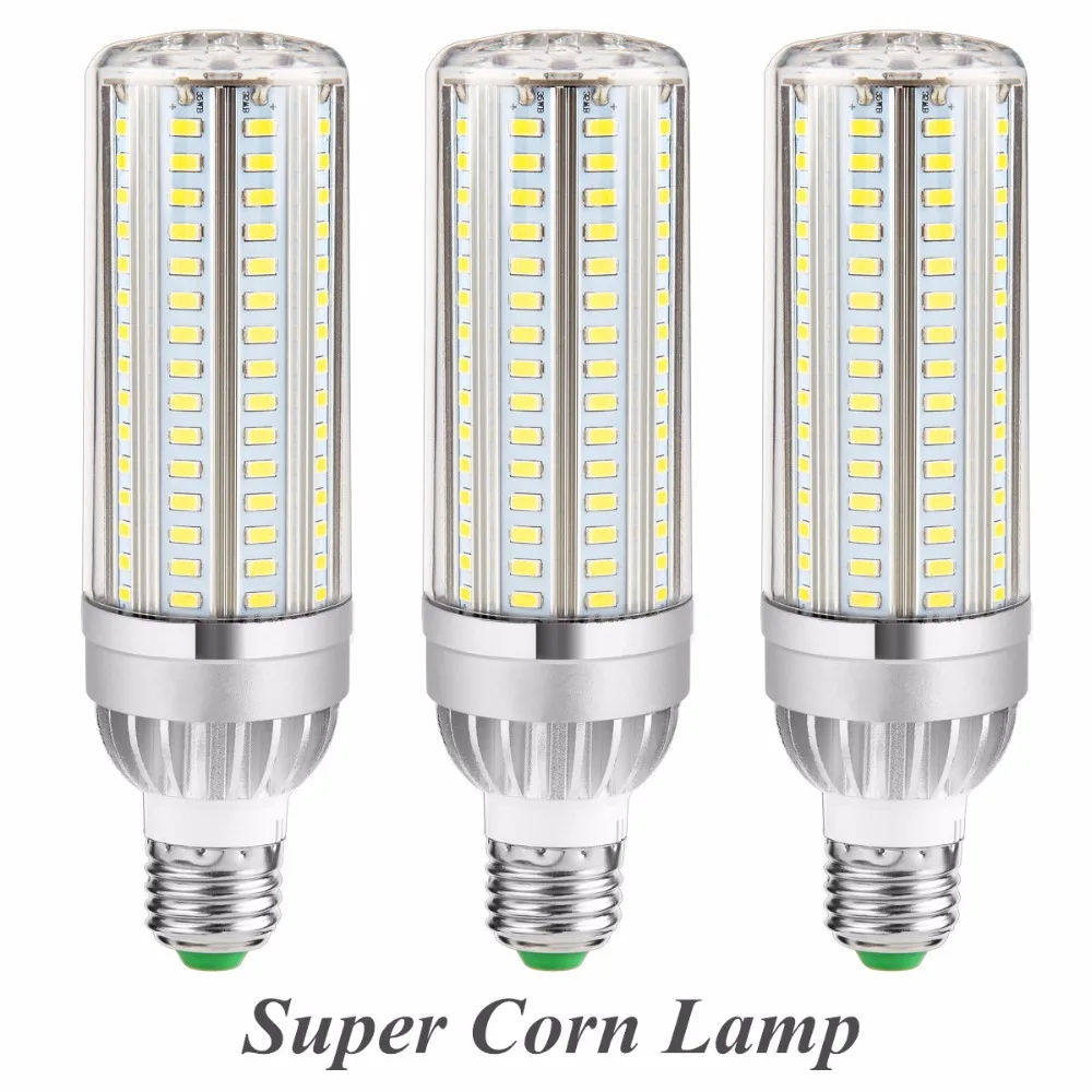 

High Power LED Corn Bulb E27 220V High lumen 45W 35W 25W Corn Lamp E26 SMD5730 Light Aluminum Fan Cooling AC85-265V No Flicker