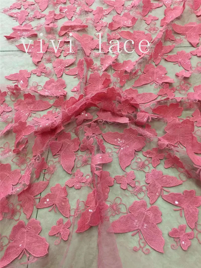 5 yards s002# dark pink 3d butterfly sequin floral embroidery net mesh lace fabric for dress sawing/party dress/occassion
5 yards s002# dark pink 3d butterfly sequin floral embroidery net mesh lace fabric for dress sawing/party dress/occassion