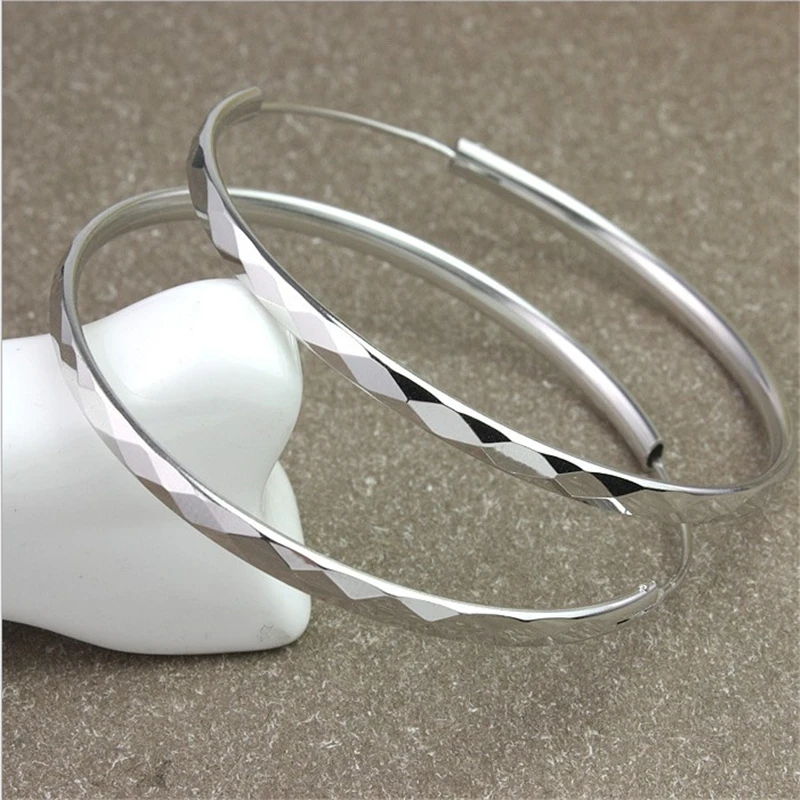 Simple Exaggerated 925 Sterling Silver Earring Smooth rhombus Big Circle Hoop Earrings For Women Real Sterling-Silver-Jewelry
Simple Exaggerated 925 Sterling Silver Earring Smooth rhombus Big Circle Hoop Earrings For Women Real Sterling-Silver-Jewelry