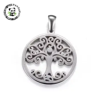 304 Stainless Steel Pendants, Flat Round with Tree of Life, Stainless Steel Color, 27.5x25x2mm, Hole: 7x3mm
304 Stainless Steel Pendants, Flat Round with Tree of Life, Stainless Steel Color, 27.5x25x2mm, Hole: 7x3mm