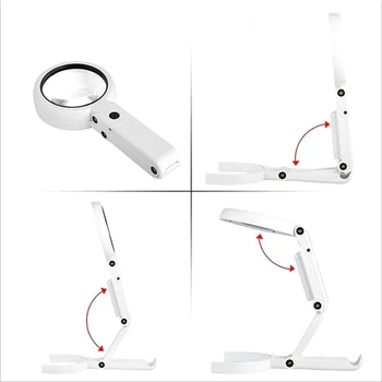 5/11X Magnifying Glass with 8 LEDs Light Foldable Stand Table Magnifier Tool TN88
5/11X Magnifying Glass with 8 LEDs Light Foldable Stand Table Magnifier Tool TN88