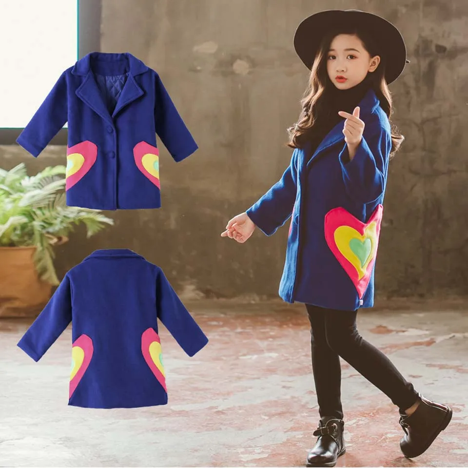 Children's Clothing Girls Wool Blends Coat Girl 2018 Autumn New Windbreaker Long Sleeve Section Collar Wool Coats Warm Coat
Children's Clothing Girls Wool Blends Coat Girl 2018 Autumn New Windbreaker Long Sleeve Section Collar Wool Coats Warm Coat