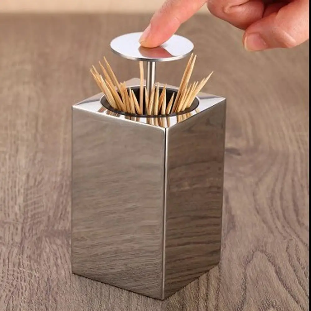 Toothpick Holder Stainless Steel Rustproof Durable Portable Toothpick Can Travel Hotel Toothpick Box
Toothpick Holder Stainless Steel Rustproof Durable Portable Toothpick Can Travel Hotel Toothpick Box