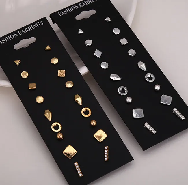 Hot salr 9 pair/set Cute Earring Sets Round Square triangle geometric Alloy Crystal Stud Earrings For Women Best Friend gift
Hot salr 9 pair/set Cute Earring Sets Round Square triangle geometric Alloy Crystal Stud Earrings For Women Best Friend gift
