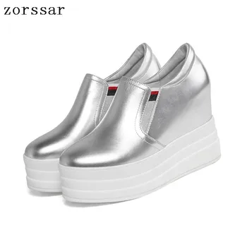 Zorssar Women Creepers Increasing Height Shoes cow Leather Casual Slip On Platform Wedges High heels Fashion Brand Zapatos mujer
Zorssar Women Creepers Increasing Height Shoes cow Leather Casual Slip On Platform Wedges High heels Fashion Brand Zapatos mujer