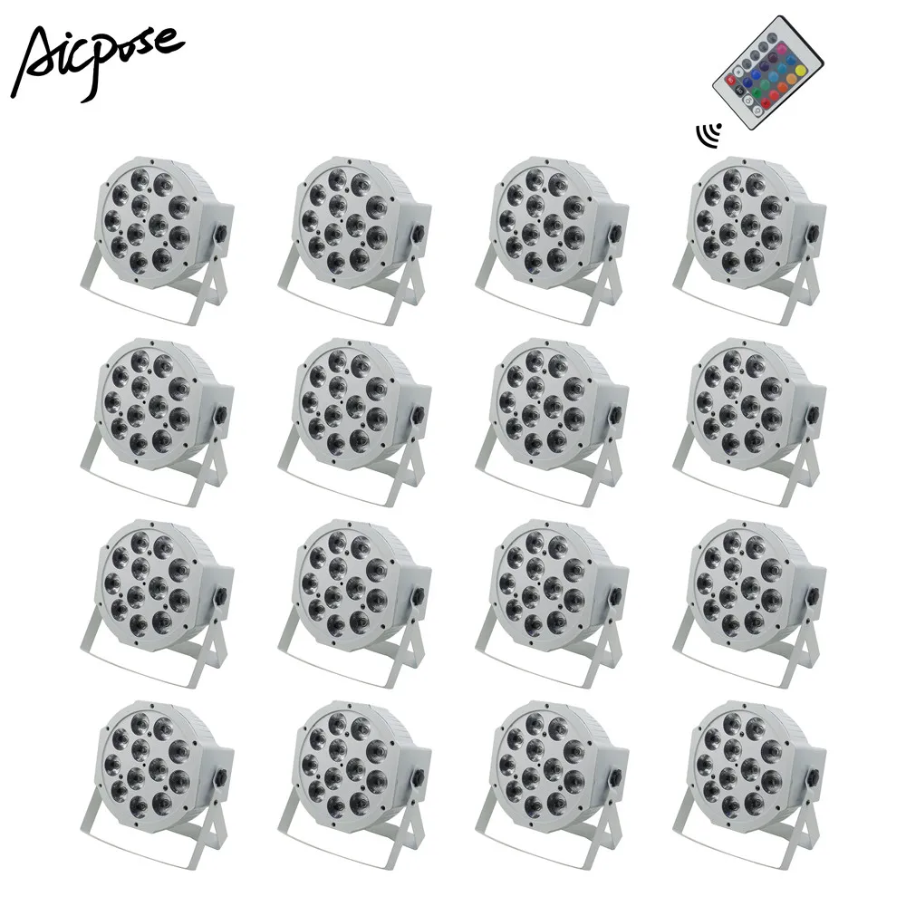 16Pcs/lots Remote Control Par Light 12x12w RGBW 4 in 1 White Flat Par Light For Disco DJ Bar Party Wedding Stage Lighting
16Pcs/lots Remote Control Par Light 12x12w RGBW 4 in 1 White Flat Par Light For Disco DJ Bar Party Wedding Stage Lighting