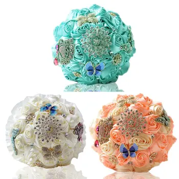 Vintage Luxury Glitter Rhinestone Butterfly Brooch Artificial Roses Flower Bridal Bridesmaid Bouquet Wedding Decoration Gift
Vintage Luxury Glitter Rhinestone Butterfly Brooch Artificial Roses Flower Bridal Bridesmaid Bouquet Wedding Decoration Gift