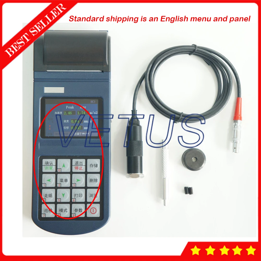 YV400 Vibrometer Vibration Tester Acceleration Velocity and Displacement Measuring Meter Velocity Range 0.1 to 400 mm/s(RMS)
YV400 Vibrometer Vibration Tester Acceleration Velocity and Displacement Measuring Meter Velocity Range 0.1 to 400 mm/s(RMS)
