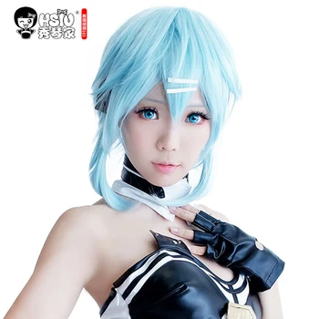 HSIU 40cm Short Ice blue wig Sword Art Online Cosplay Wig Sinon/Asada Shino Costume Play Wigs Halloween party Anime Game Hair
HSIU 40cm Short Ice blue wig Sword Art Online Cosplay Wig Sinon/Asada Shino Costume Play Wigs Halloween party Anime Game Hair