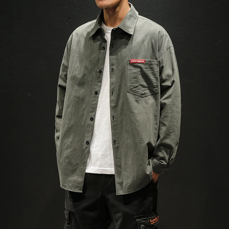 Oversize M-5XL Men Fashion Casual Long Sleeved Solid Shirt Loose Male Casual Streetwear Men Clothing Harajuku Soft Comfortable
Oversize M-5XL Men Fashion Casual Long Sleeved Solid Shirt Loose Male Casual Streetwear Men Clothing Harajuku Soft Comfortable