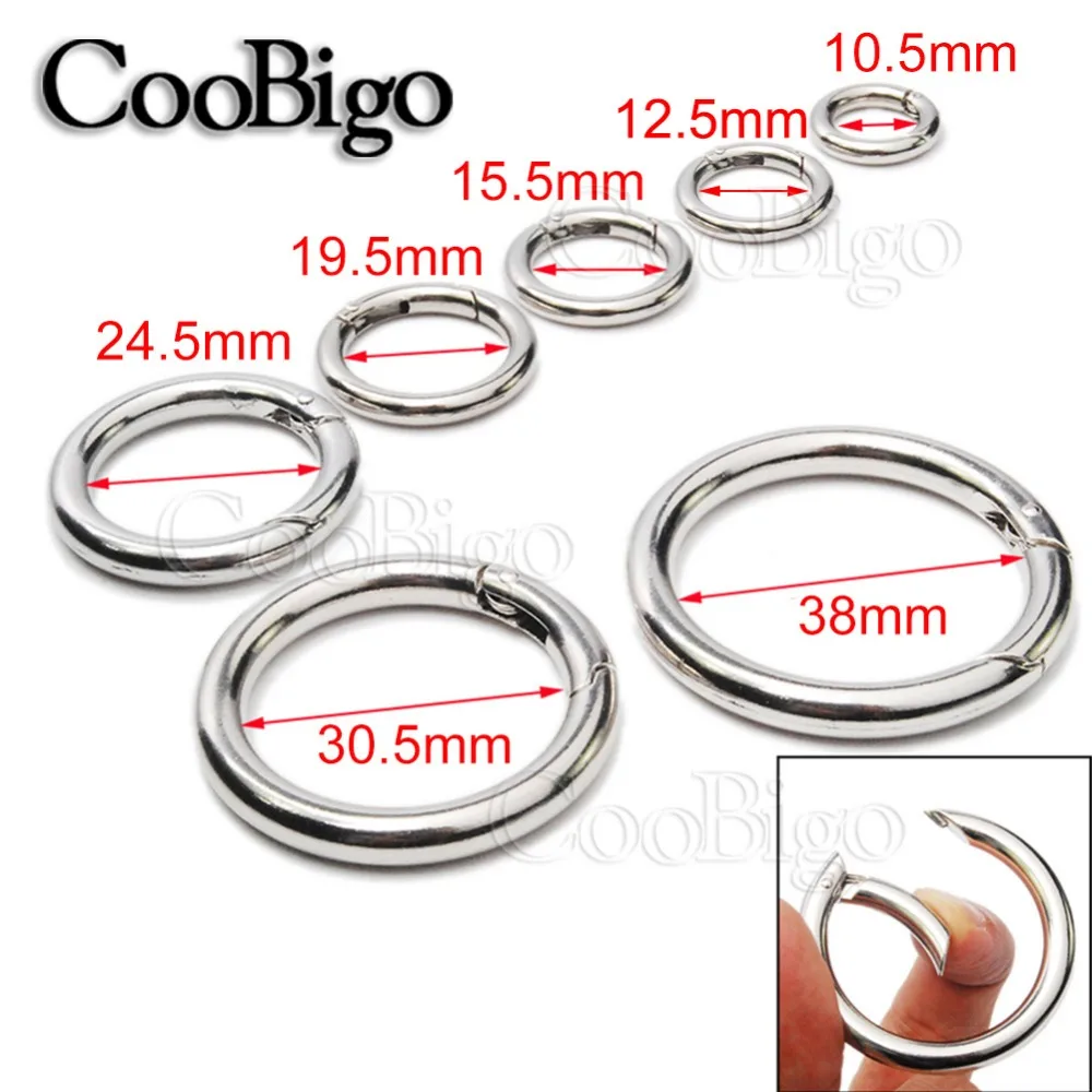 5pcs Metal Spring Gate O Ring Openable Keyring Leather Bag Strap Outdoor Tools EDC Buckles Clips Carabiner Round Trigger Hooks
5pcs Metal Spring Gate O Ring Openable Keyring Leather Bag Strap Outdoor Tools EDC Buckles Clips Carabiner Round Trigger Hooks
