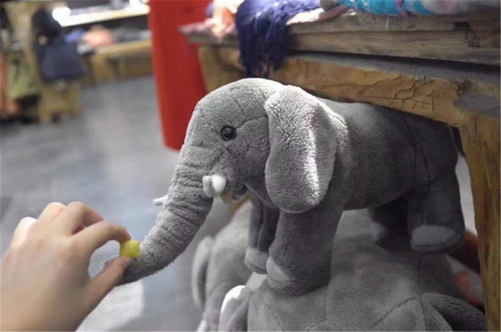 Fancytrader One Piece Pop Anime Elephant Plush Toy Stuffed Animals Elephant Chair Doll for Kids 3