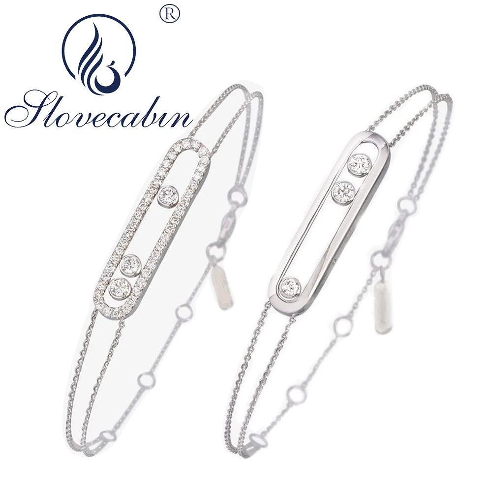 Slovecabin High Quality Genuine 925 Sterling Silver Move Stone Crystal Women Link Chain Bracelets Femme Sterling Silver Jewelry
Slovecabin High Quality Genuine 925 Sterling Silver Move Stone Crystal Women Link Chain Bracelets Femme Sterling Silver Jewelry