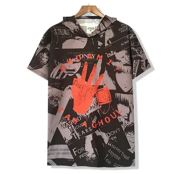 Tokyo Ghoul Hooded T shirt Men's short sleeve T-shirt tops Kaneki Ken Printed Round Neck Summer T-shirts t shirt
Tokyo Ghoul Hooded T shirt Men's short sleeve T-shirt tops Kaneki Ken Printed Round Neck Summer T-shirts t shirt