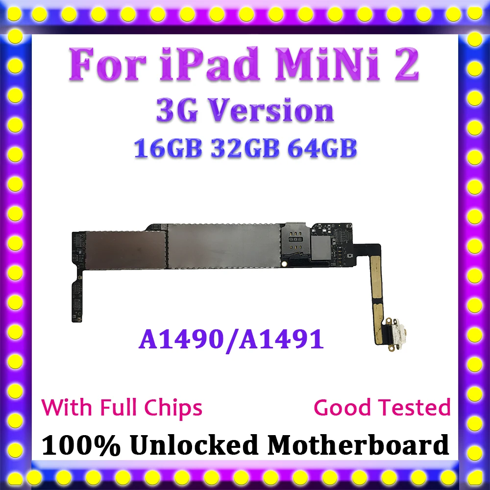 3G Version A1490/A1491 Motherboard For iPad Mini 2,100% Unlocked Disassemble Logic Main Board For iPad Mini 2 Motherboard
3G Version A1490/A1491 Motherboard For iPad Mini 2,100% Unlocked Disassemble Logic Main Board For iPad Mini 2 Motherboard