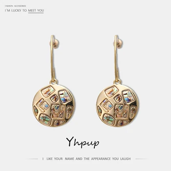 Yhpup Trendy Brand Round Abalone Shell Dangle Earrings Personality Temperament Earrings for Female Party Jewelry Gift S925 16 K
Yhpup Trendy Brand Round Abalone Shell Dangle Earrings Personality Temperament Earrings for Female Party Jewelry Gift S925 16 K