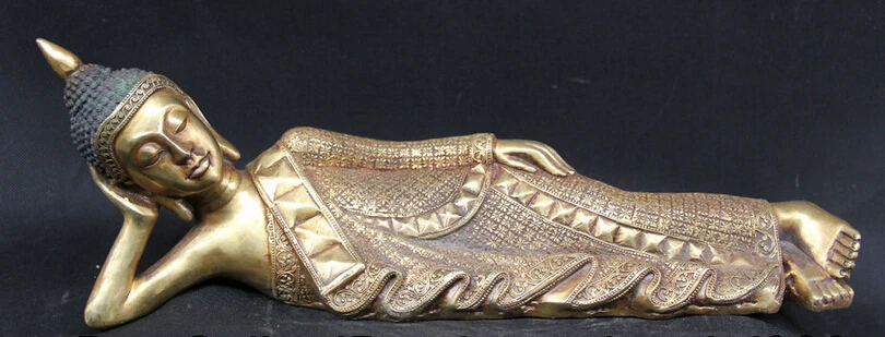 150610 S1464 18" Tibet Buddhism Bronze Gilt Sleep Thailand Ayutthaya Maitreya Buddha Statue
150610 S1464 18" Tibet Buddhism Bronze Gilt Sleep Thailand Ayutthaya Maitreya Buddha Statue