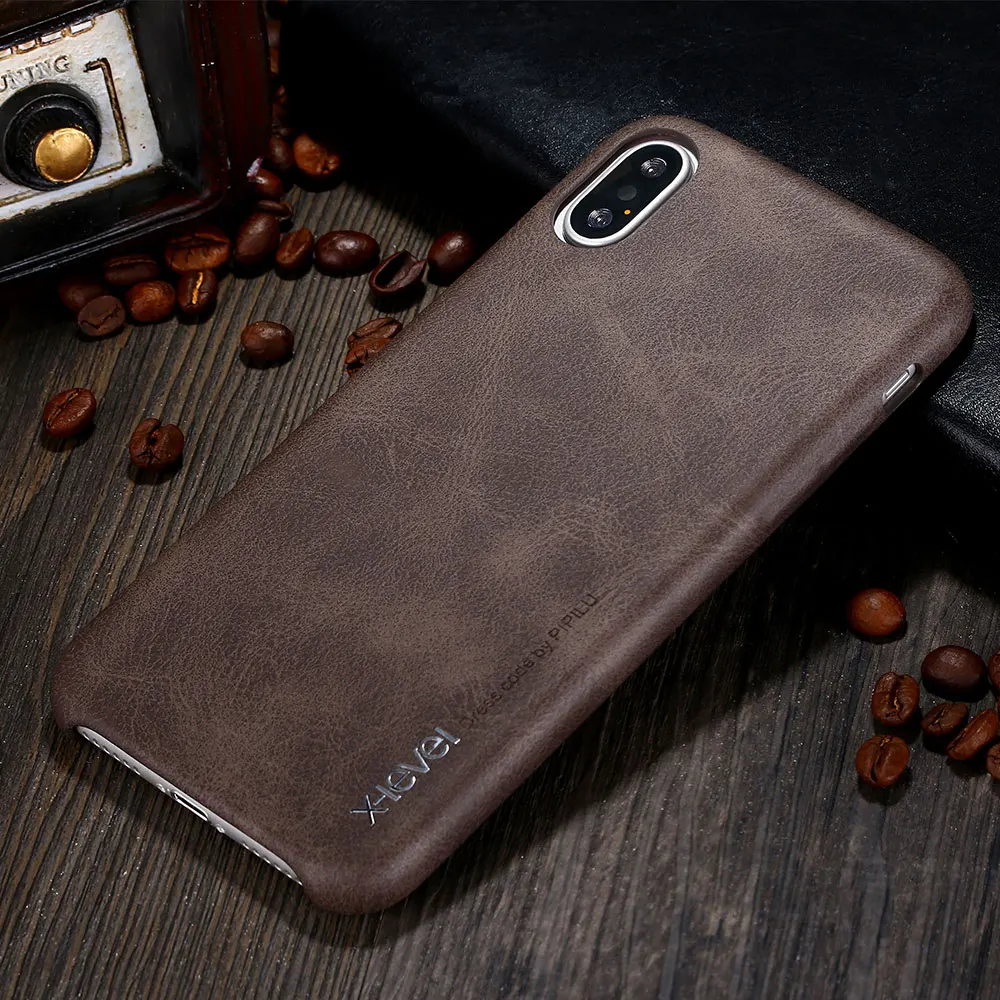 Кожаный чехол X Level для iPhone XS Max оригинальный роскошный ультралегкий деловой