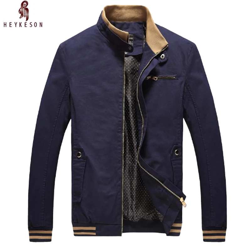 HEYKESON 2018 Brand Spring Autumn Men Casual Jacket Coat Men's Fashion Washed 100% Pure Cotton Brand-Clothing Jackets Male Coats
HEYKESON 2018 Brand Spring Autumn Men Casual Jacket Coat Men's Fashion Washed 100% Pure Cotton Brand-Clothing Jackets Male Coats