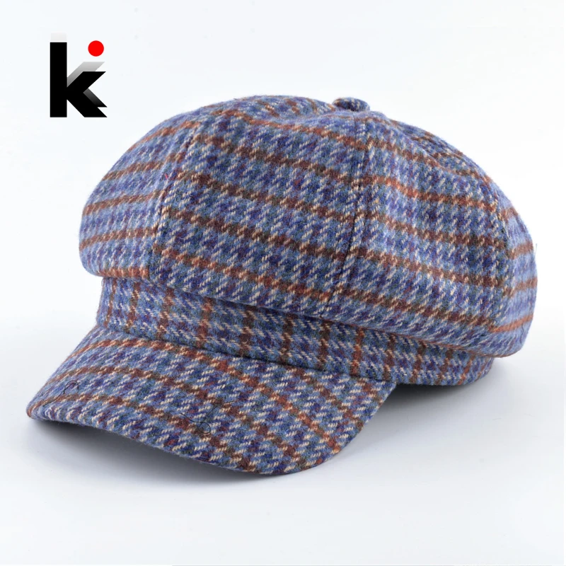 Vintage Newsboy Hat For Women Artist Plaid Octagonal Caps Men Outdoor Casual Berets Autumn Winter Streetwear Boina Flat Caps
Vintage Newsboy Hat For Women Artist Plaid Octagonal Caps Men Outdoor Casual Berets Autumn Winter Streetwear Boina Flat Caps