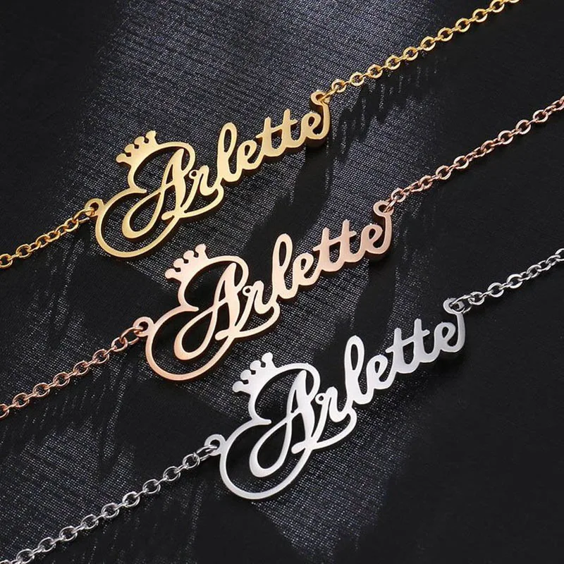 Personalized Crown Baby Name Bracelets Best Friend Gifts Stainless Steel Rose Gold Couple Custom Letter Bracelet Femme 2019 BFF
Personalized Crown Baby Name Bracelets Best Friend Gifts Stainless Steel Rose Gold Couple Custom Letter Bracelet Femme 2019 BFF
