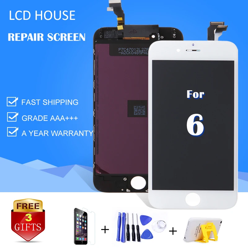 

LCD For iPhone 6 6G LCD Screen Display 4.7" inch Full Screen with Touch Screen Digitizer Assembly 100% AAA Quality No Dead Pixel