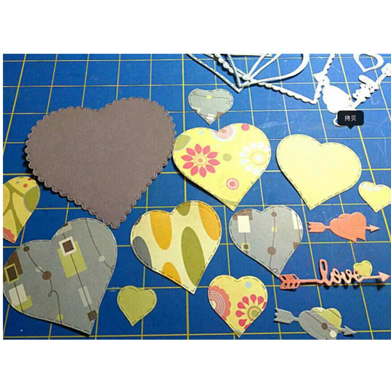 Metal-cutting-Dies-Happy-Love-heart-die-cut-lace-circle-rectangle-oval-frame-background-Craft-dies